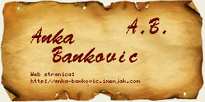 Anka Banković vizit kartica